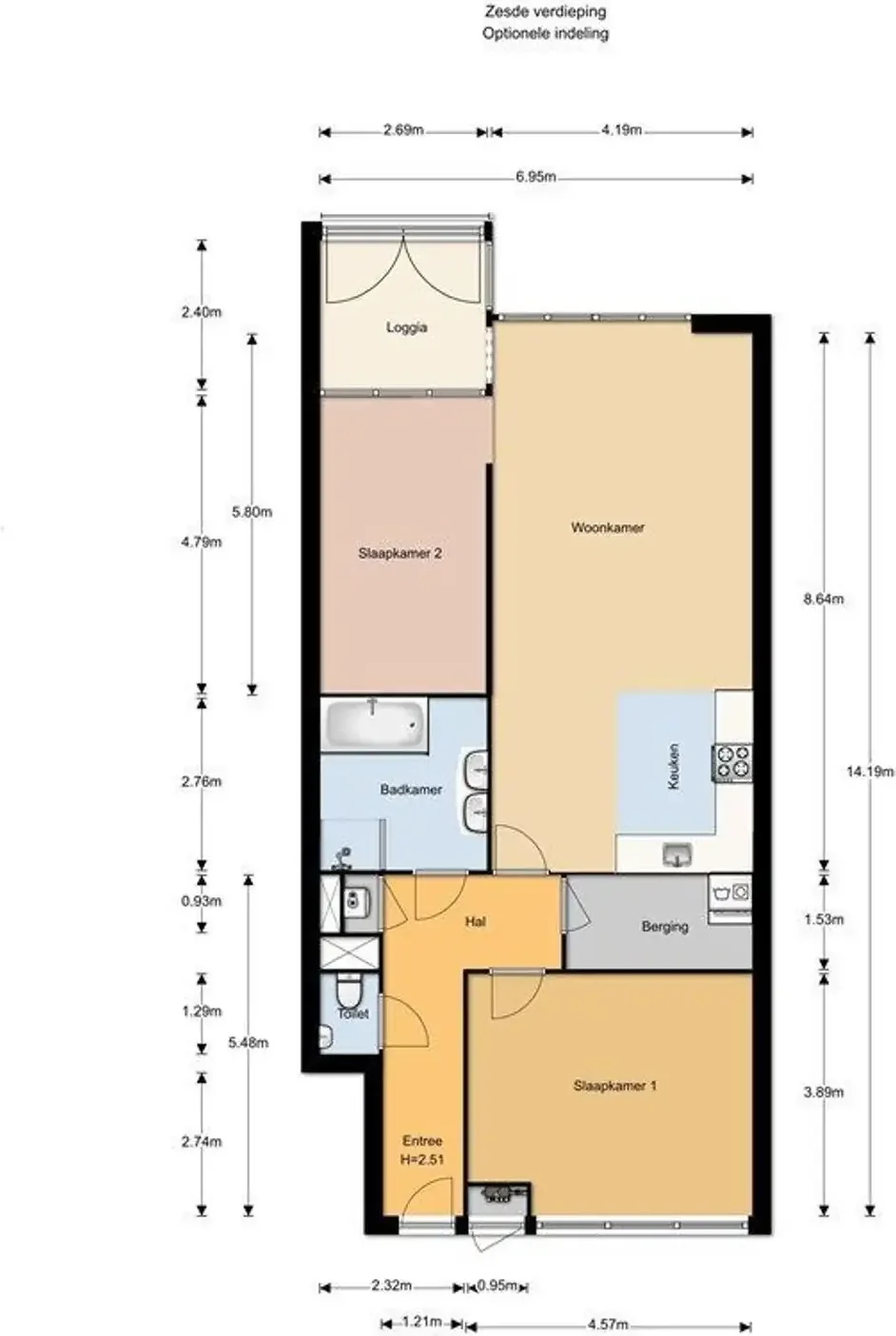 Foto van de Appartement gelegen aan de Omval in Amsterdam