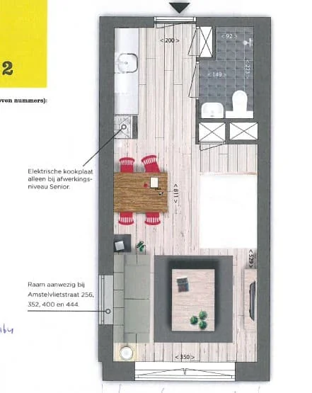Foto van de Studio gelegen aan de Amstelvlietstraat in Amsterdam