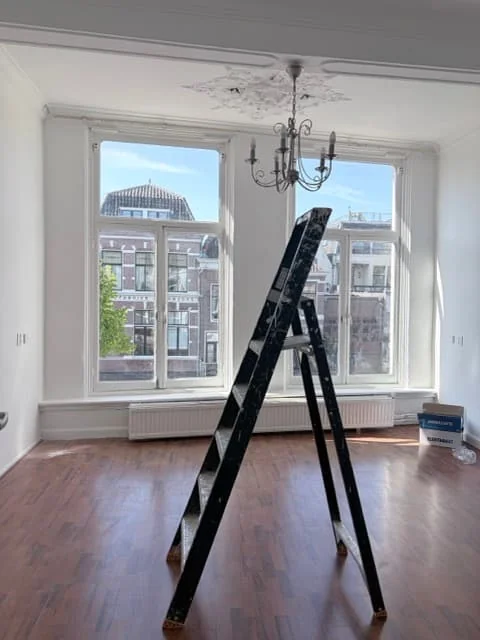 geblurde versie van de foto als achtergrond