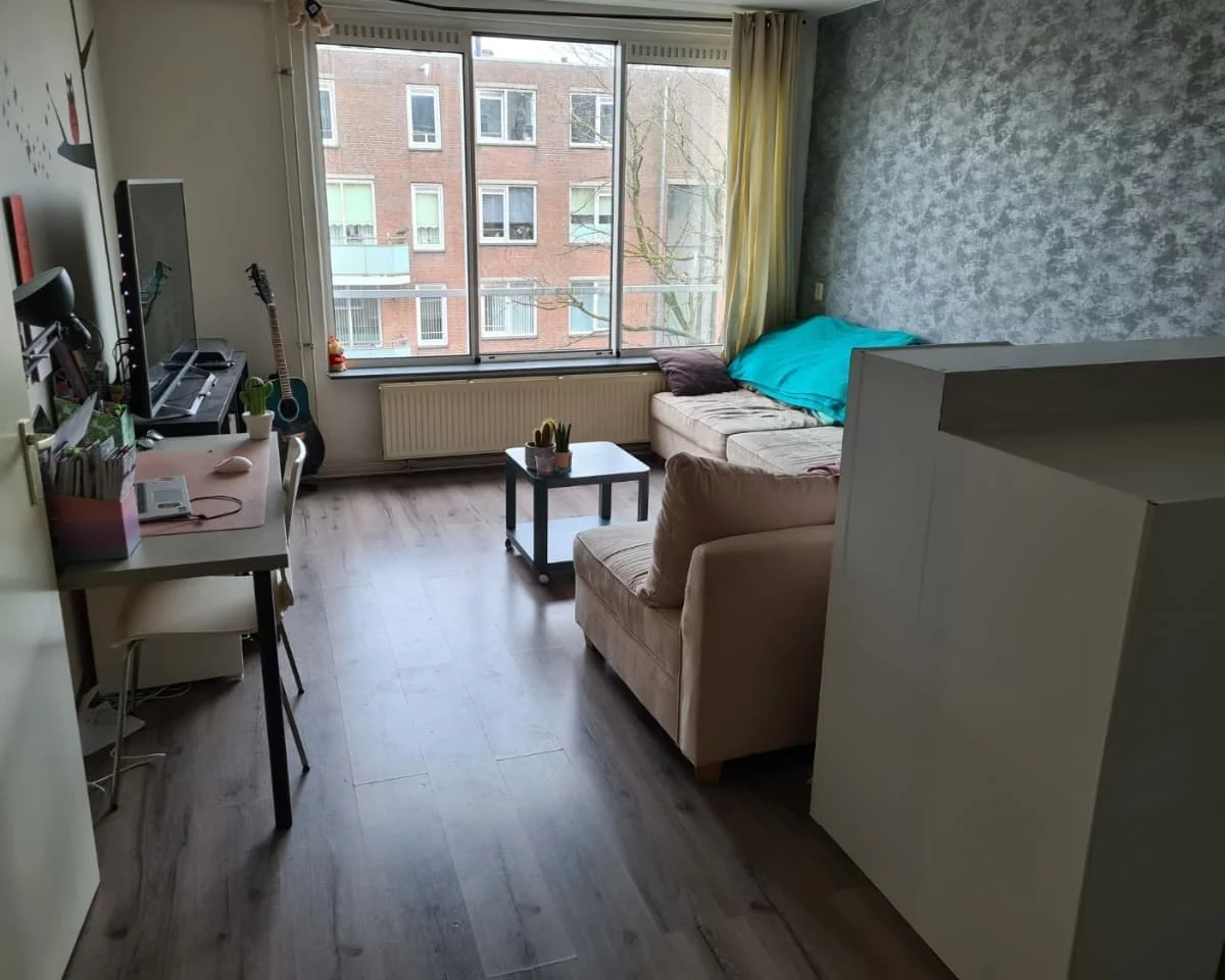 geblurde versie van de foto als achtergrond