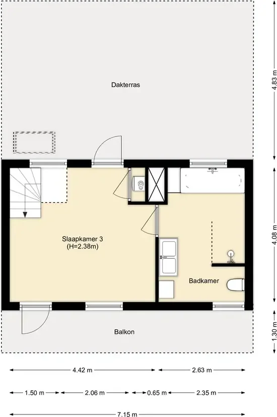 Foto van de Appartement gelegen aan de Bijlwerffstraat in Rotterdam