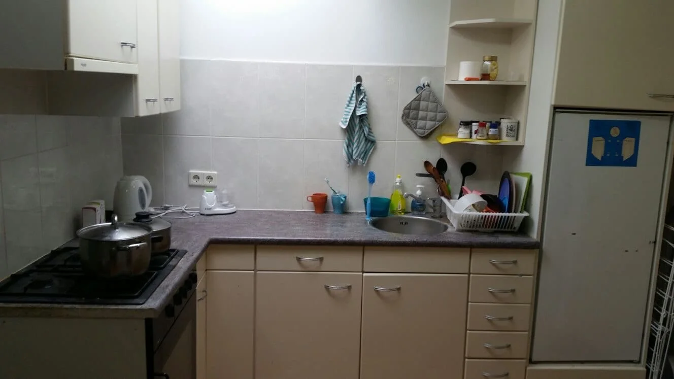 geblurde versie van de foto als achtergrond