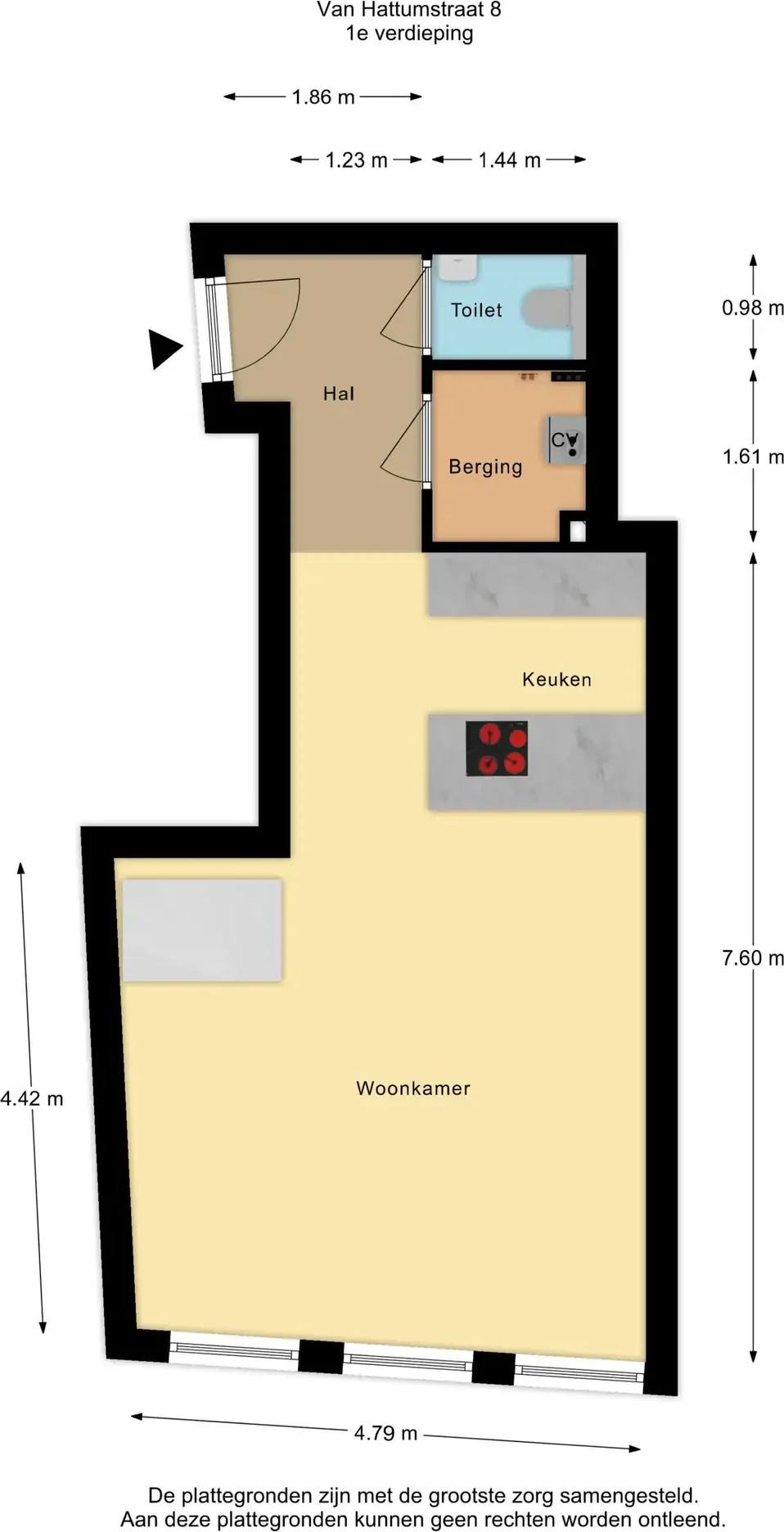 Foto van de Appartement gelegen aan de Van Hattumstraat in Zwolle