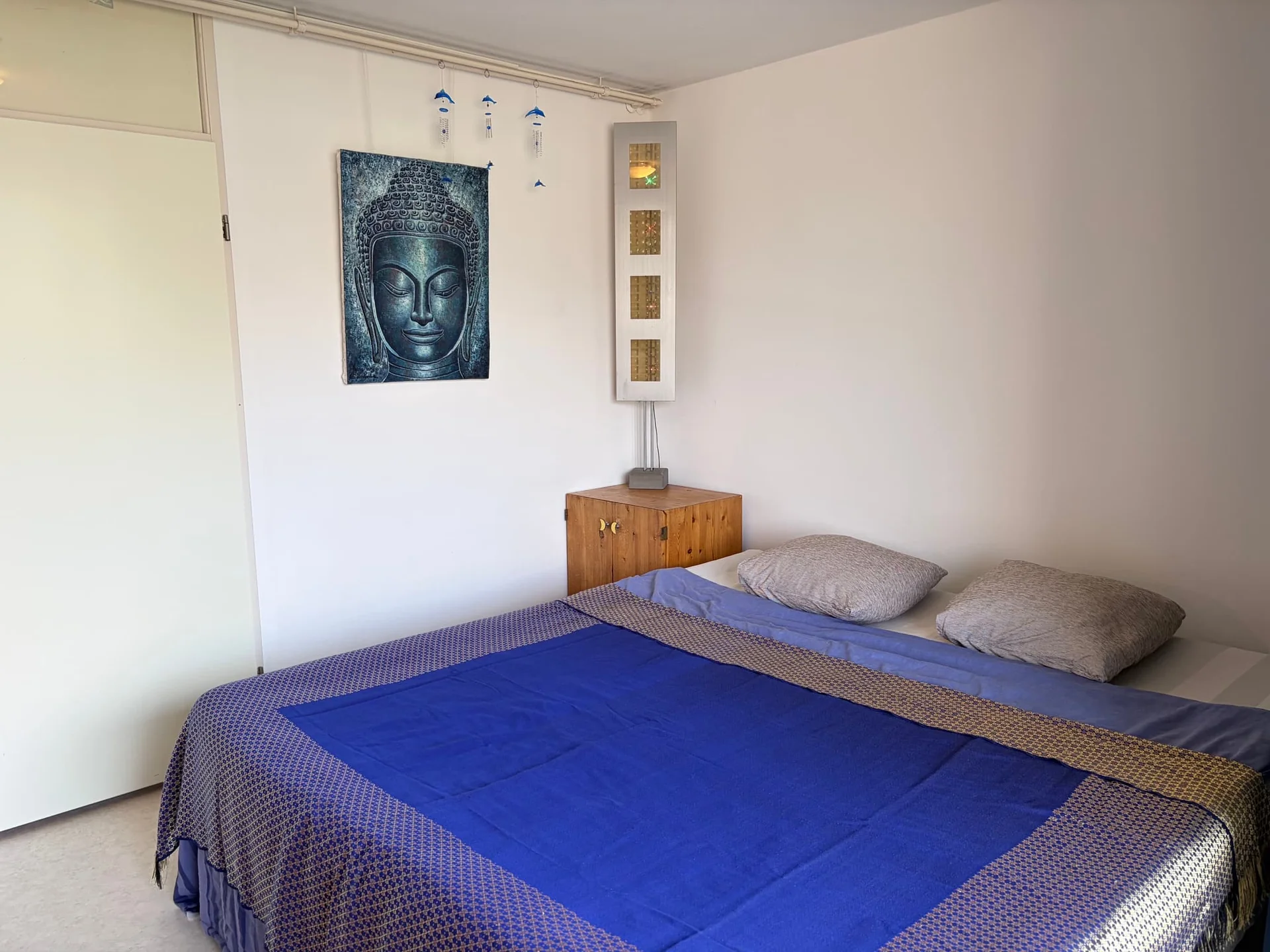 geblurde versie van de foto als achtergrond