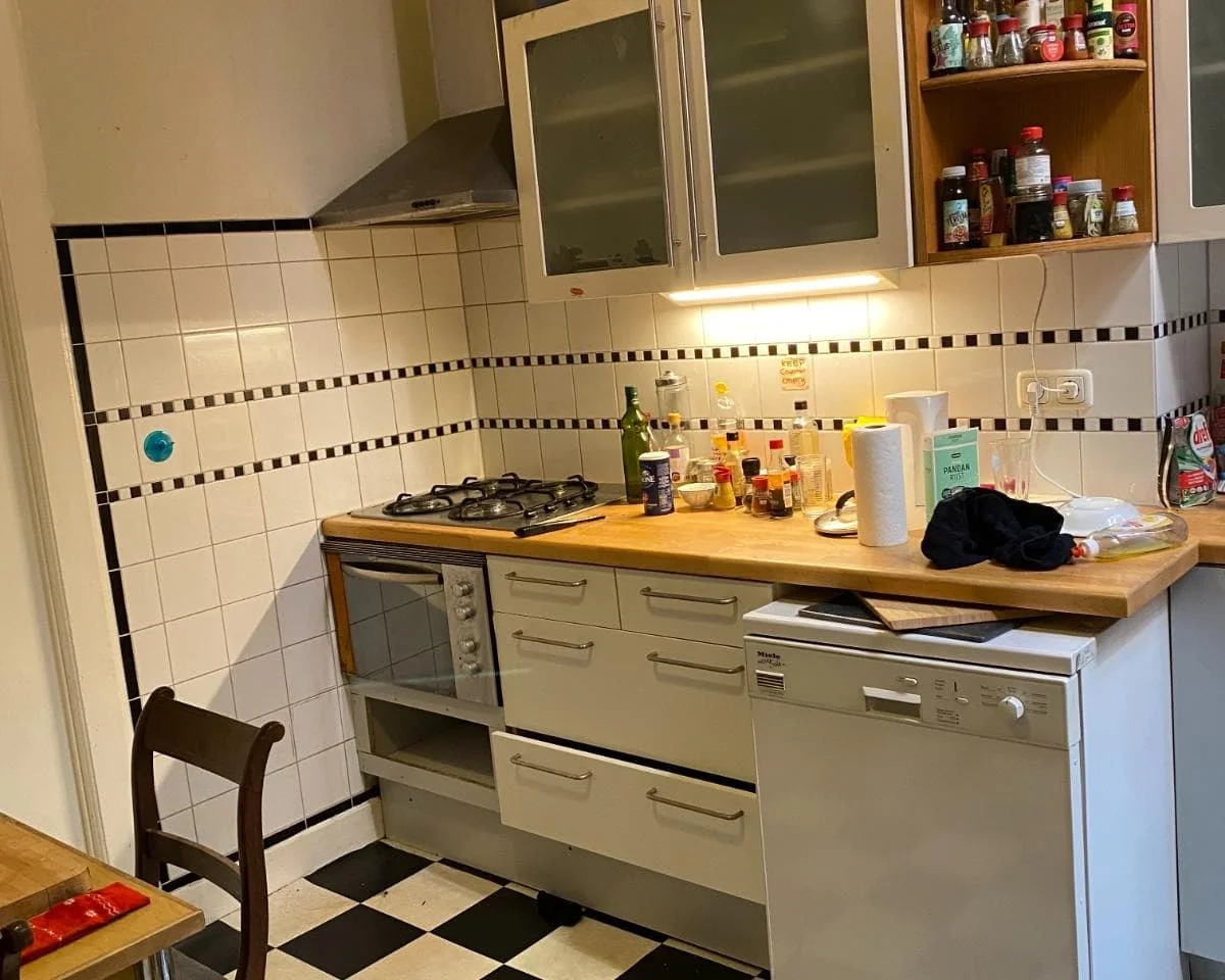 geblurde versie van de foto als achtergrond