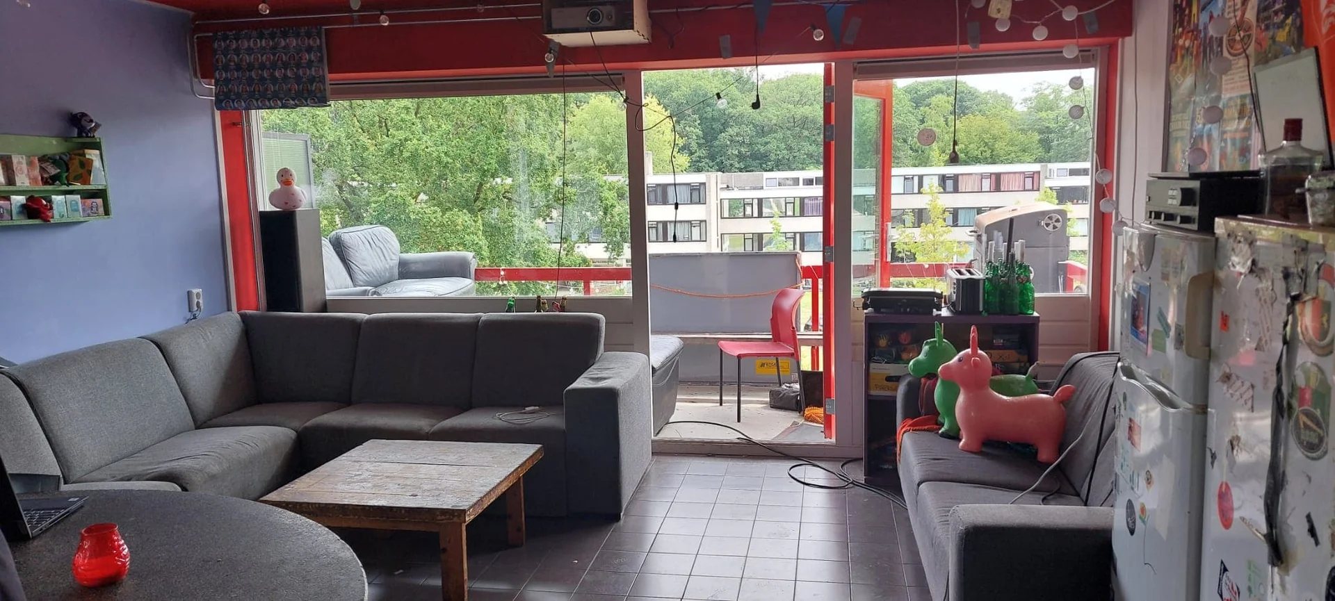 geblurde versie van de foto als achtergrond