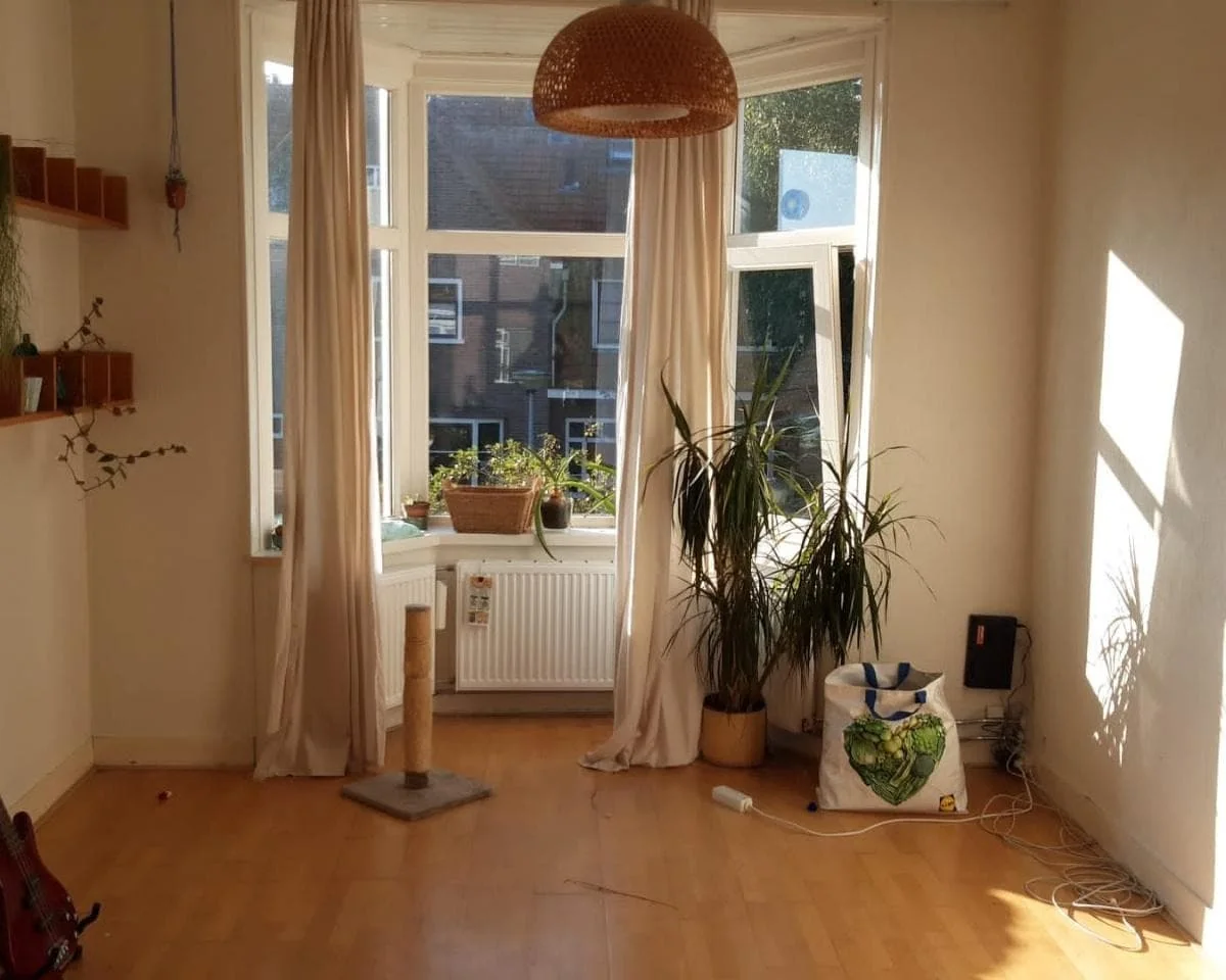 geblurde versie van de foto als achtergrond