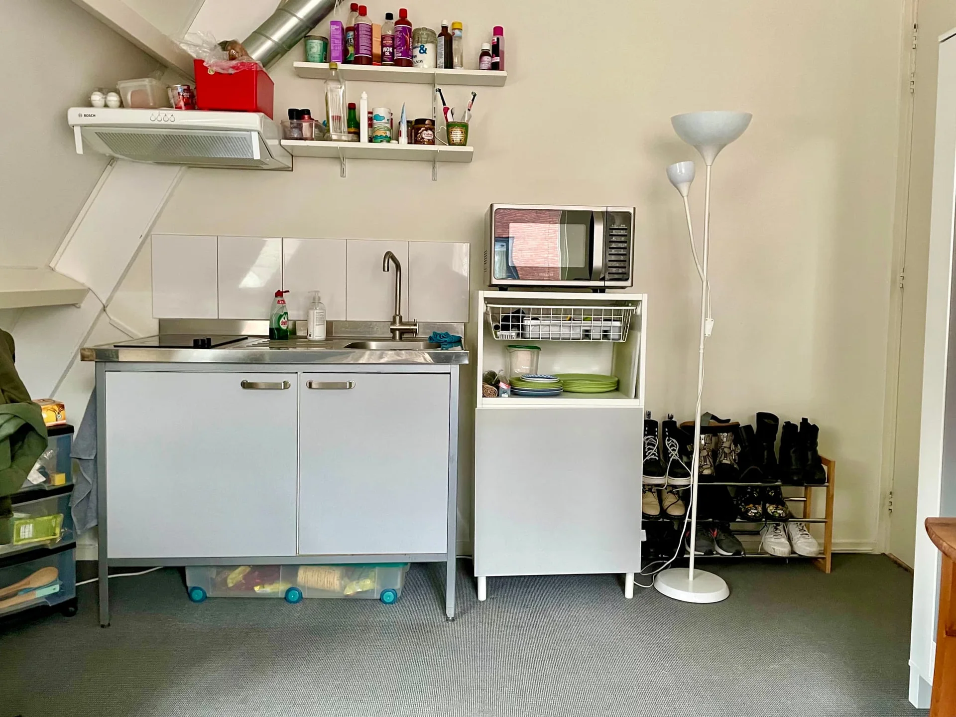 geblurde versie van de foto als achtergrond