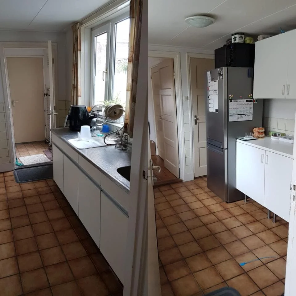 geblurde versie van de foto als achtergrond