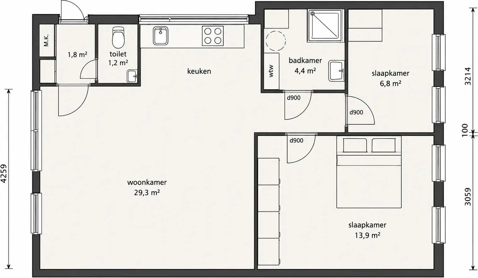 Foto van de Appartement gelegen aan de Berg in Nuenen