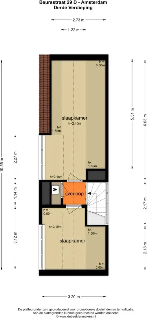 Foto van de Appartement gelegen aan de Beursstraat in Amsterdam