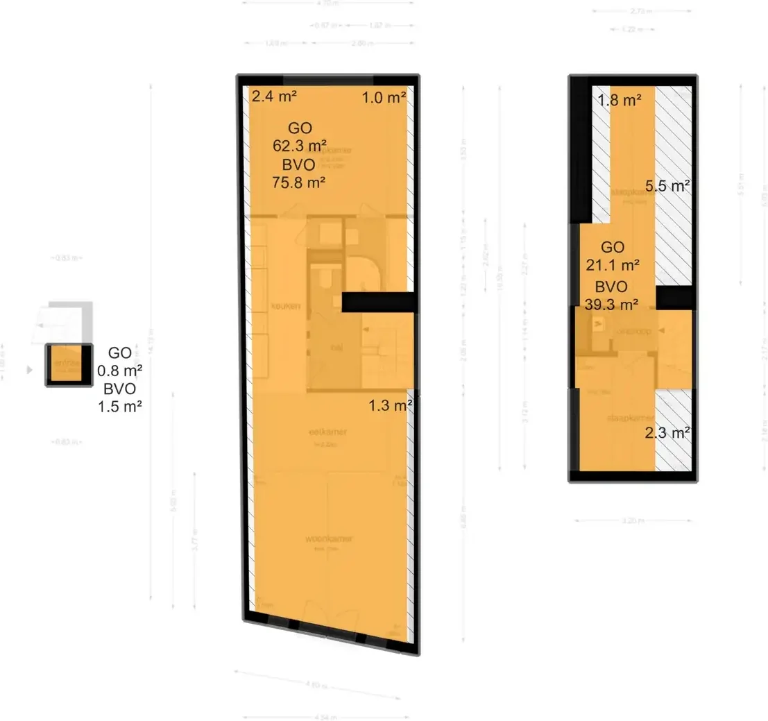 Foto van de Appartement gelegen aan de Beursstraat in Amsterdam