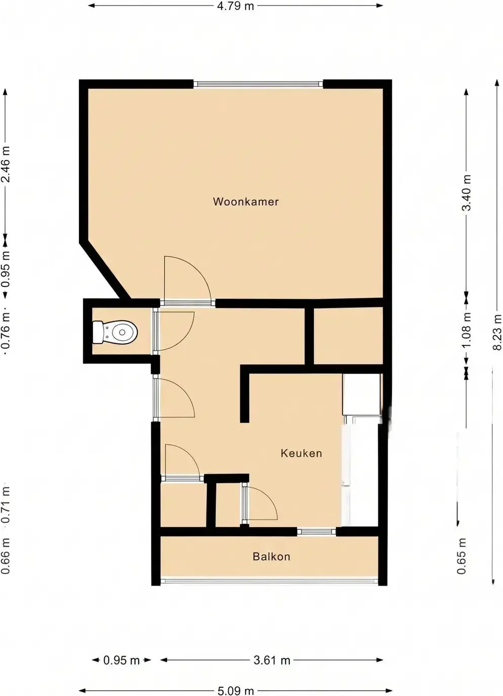 Foto van de Appartement gelegen aan de Karel Doormanstraat in Rotterdam