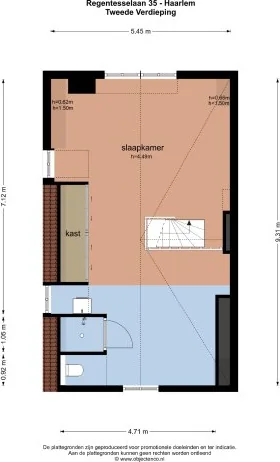 Foto van de Appartement gelegen aan de Regentesselaan in Haarlem