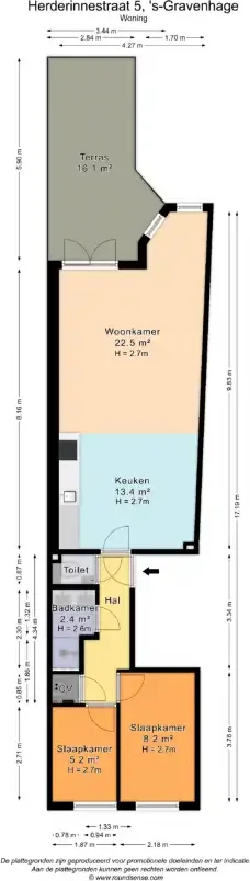 Foto van de Appartement gelegen aan de Herderinnestraat in Den Haag