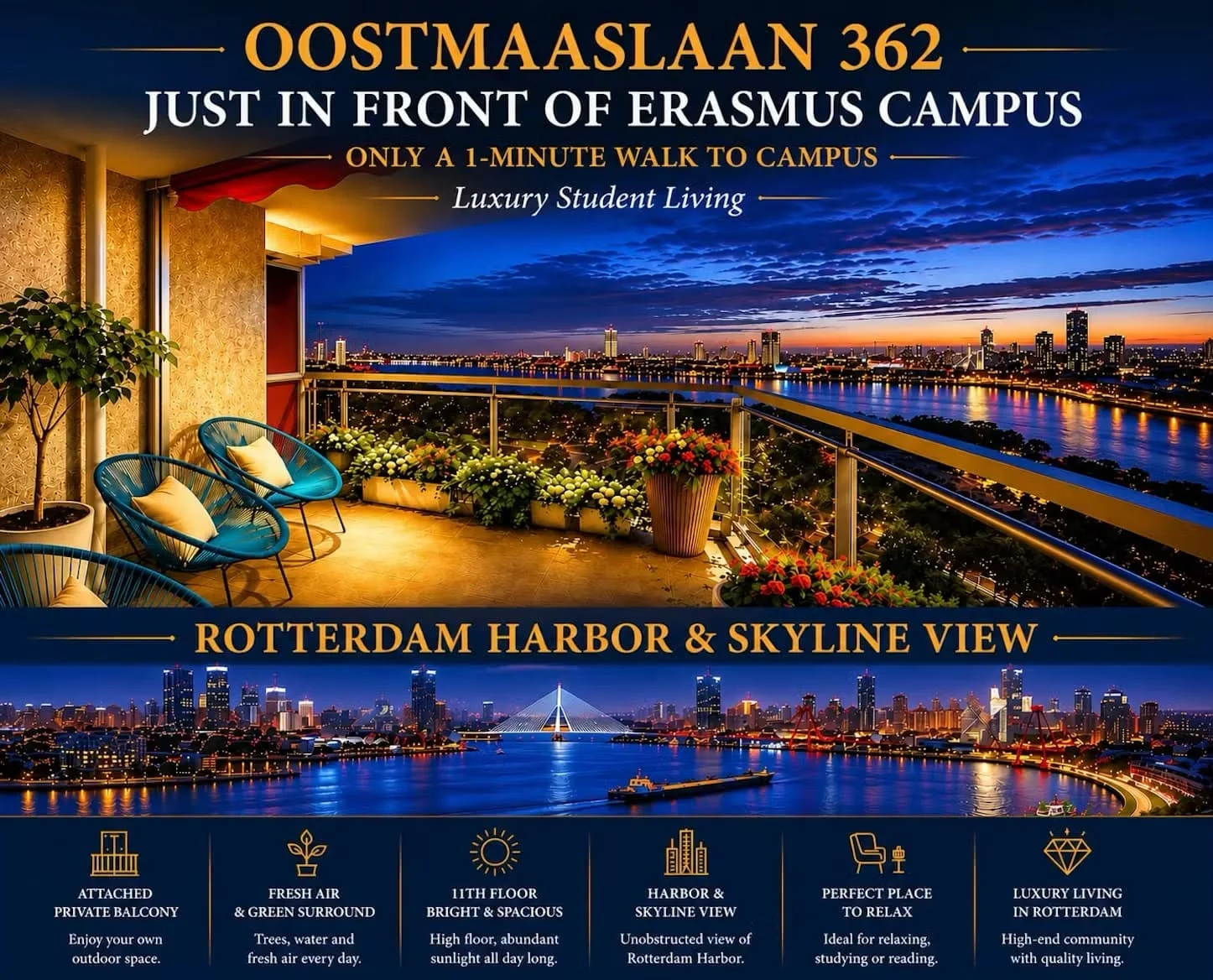 Foto van de Kamer gelegen aan de Oostmaaslaan in Rotterdam