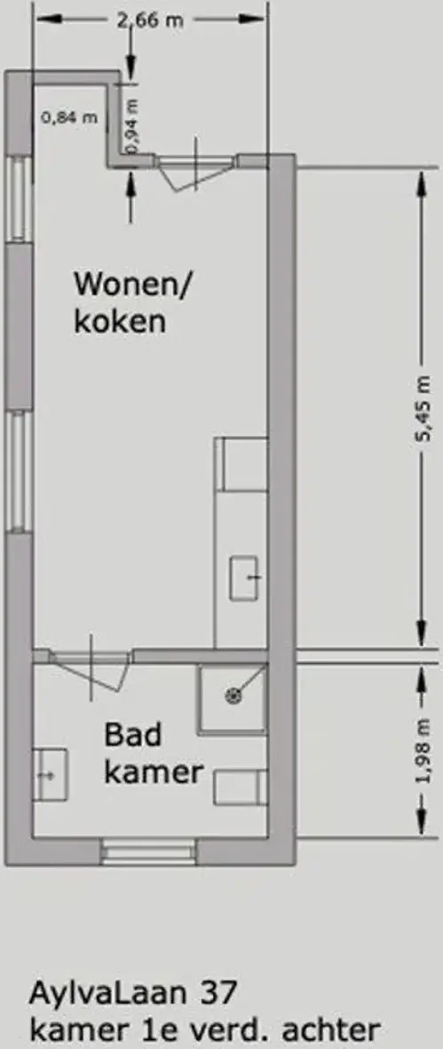 Foto van de Appartement gelegen aan de Aylvalaan in Maastricht