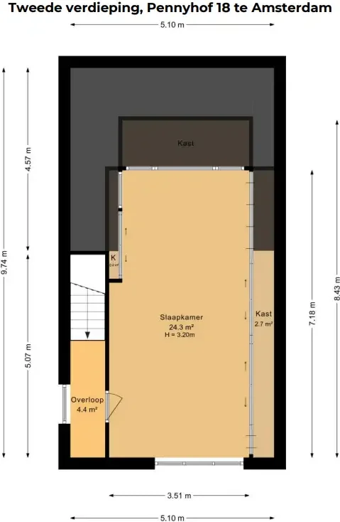 Foto van de Appartement gelegen aan de Pennyhof in Amsterdam