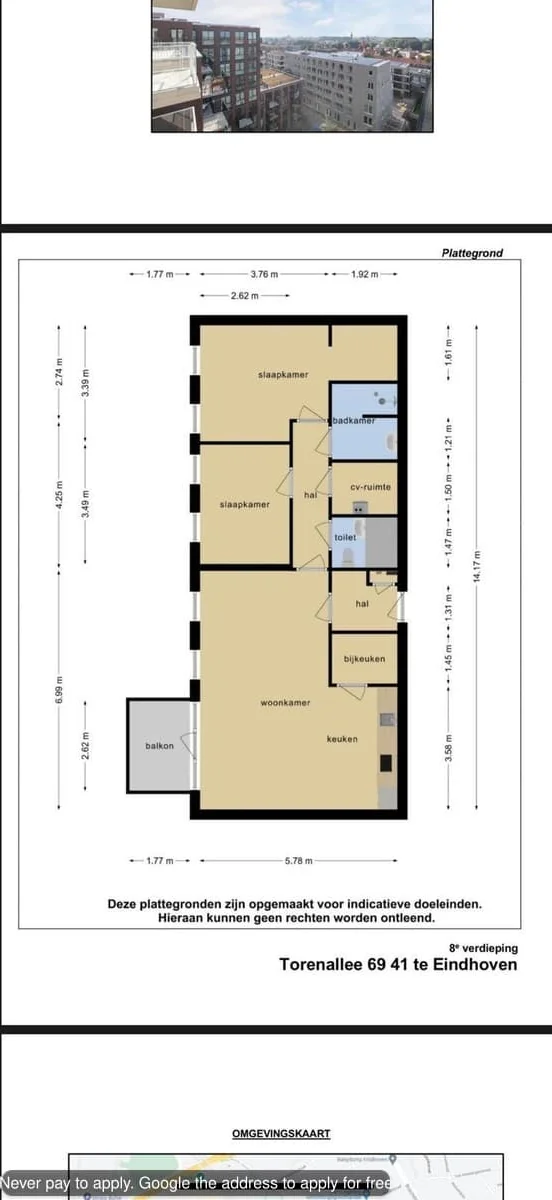 Foto van de Appartement gelegen aan de Torenallee in Eindhoven