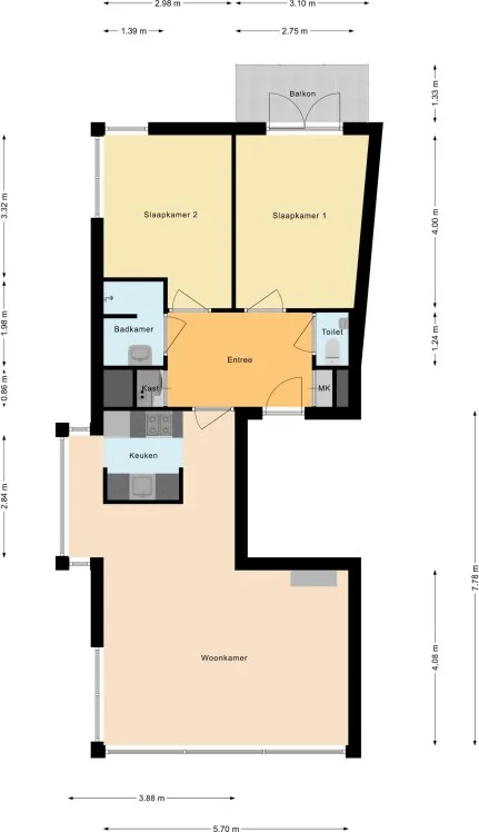 Foto van de Appartement gelegen aan de Veldhovenring in Tilburg