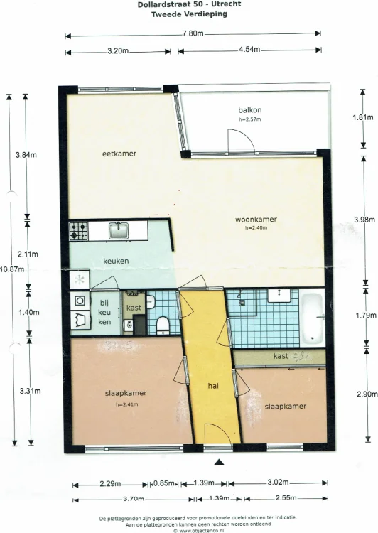 Foto van de Appartement gelegen aan de Dollardstraat in Utrecht