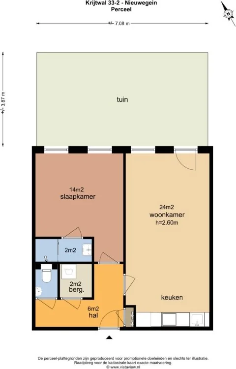 Foto van de Appartement gelegen aan de Krijtwal in Nieuwegein