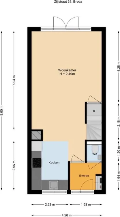 Foto van de Appartement gelegen aan de Zijlstraat in Breda