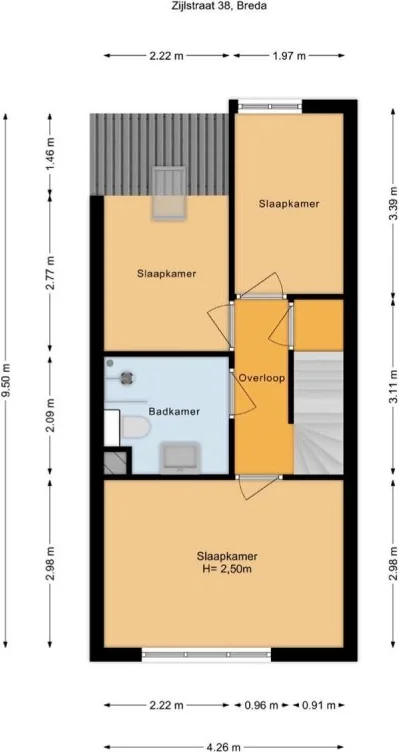 Foto van de Appartement gelegen aan de Zijlstraat in Breda