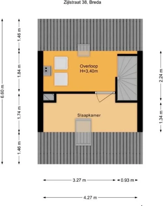 Foto van de Appartement gelegen aan de Zijlstraat in Breda