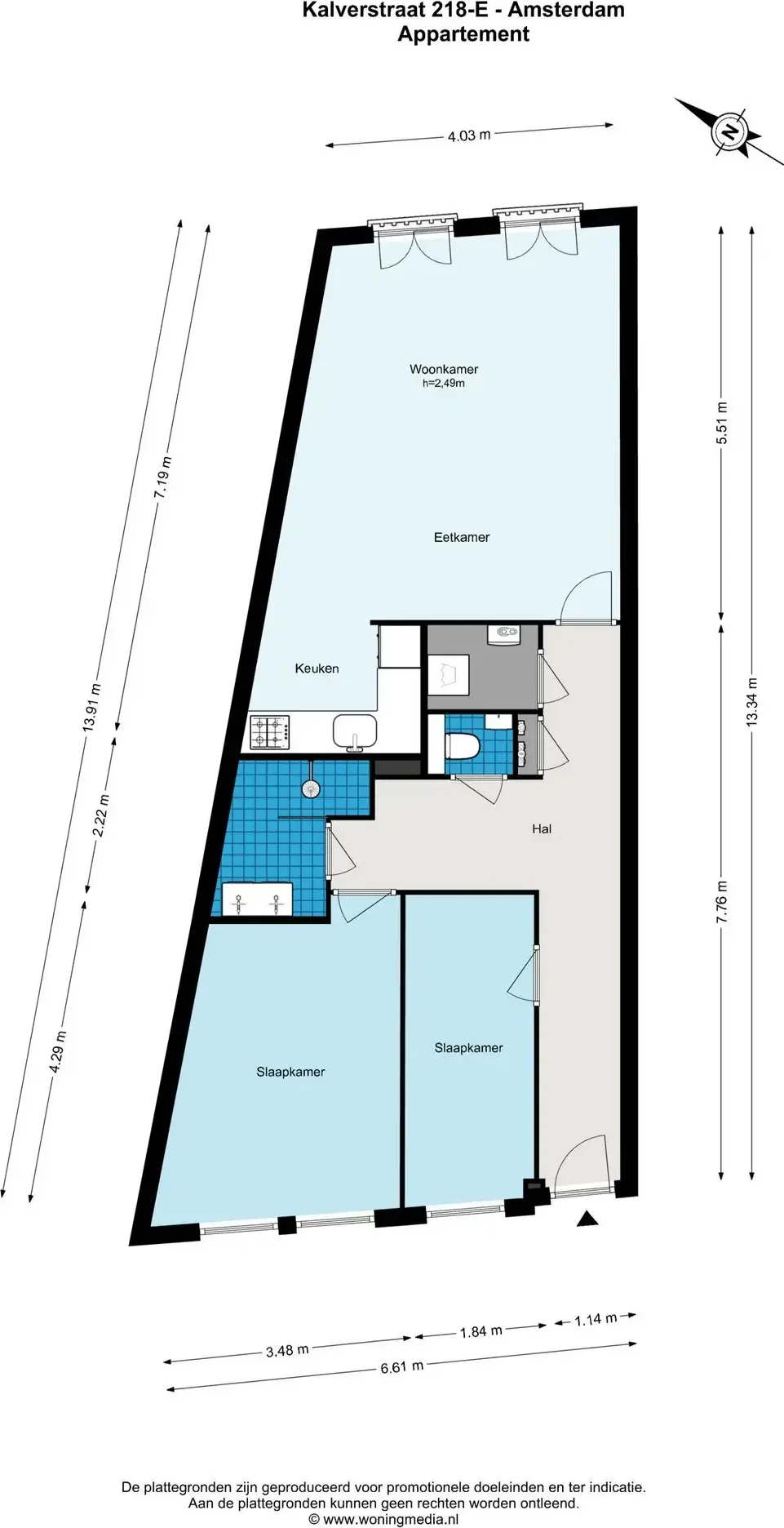 Foto van de Appartement gelegen aan de Kalverstraat in Amsterdam