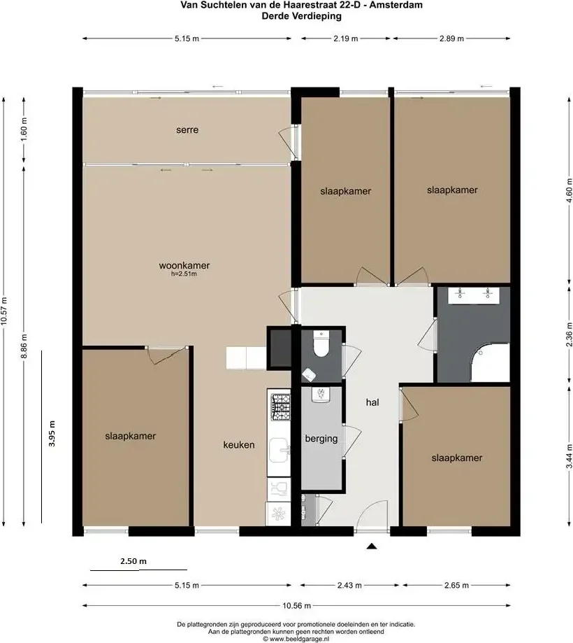 Foto van de Appartement gelegen aan de Van Suchtelen van de Haarestraat in Amsterdam