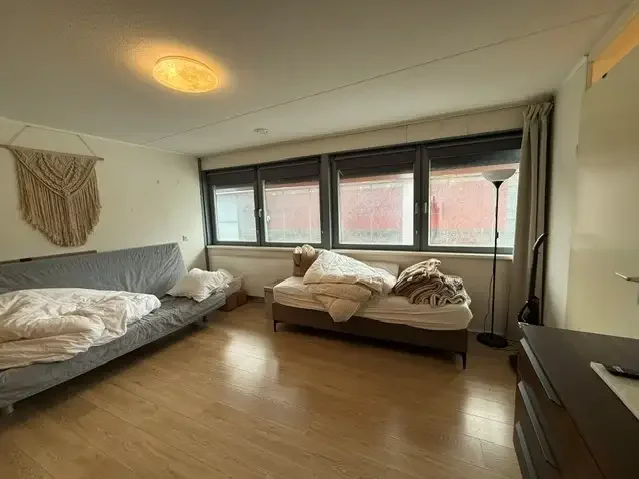 geblurde versie van de foto als achtergrond