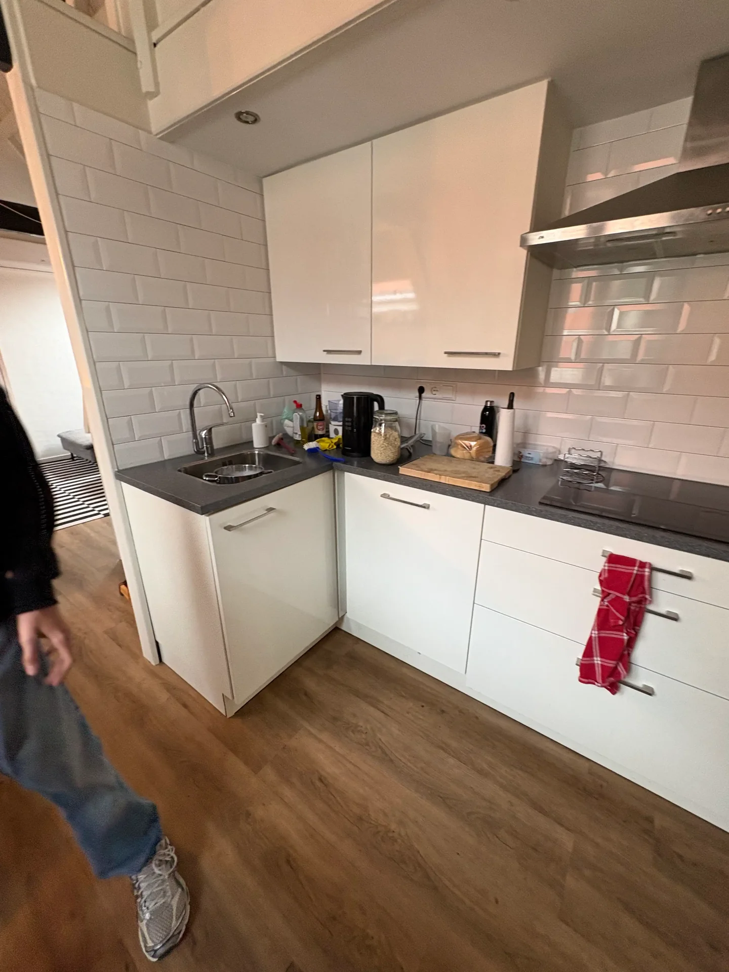geblurde versie van de foto als achtergrond