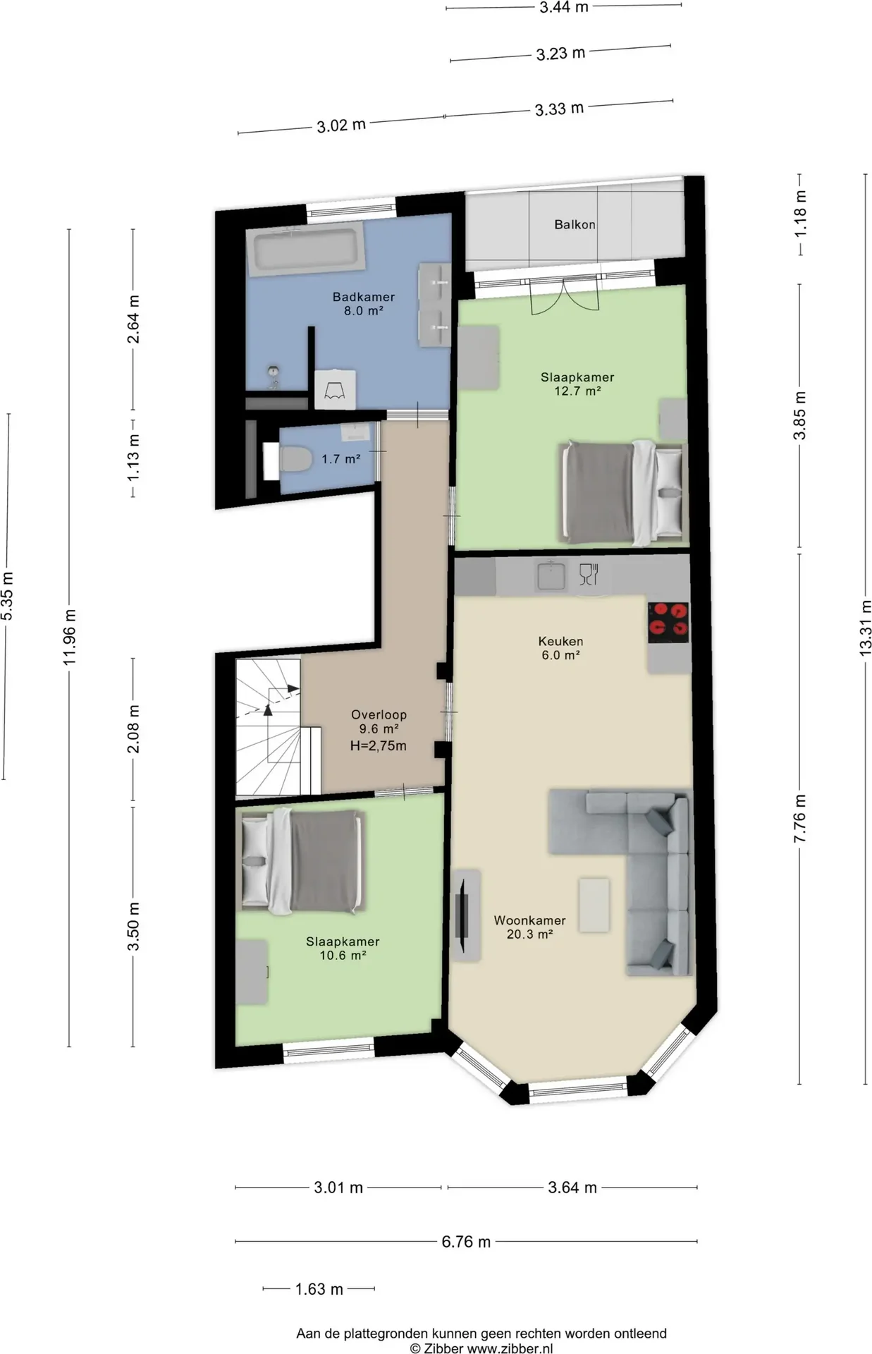 Foto van de Appartement gelegen aan de Hoornbruglaan in Rijswijk