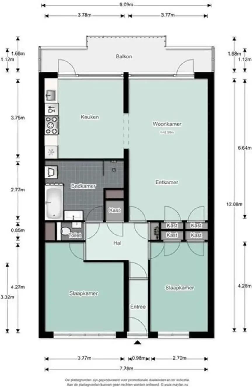 Foto van de Appartement gelegen aan de Bolestein in Amsterdam
