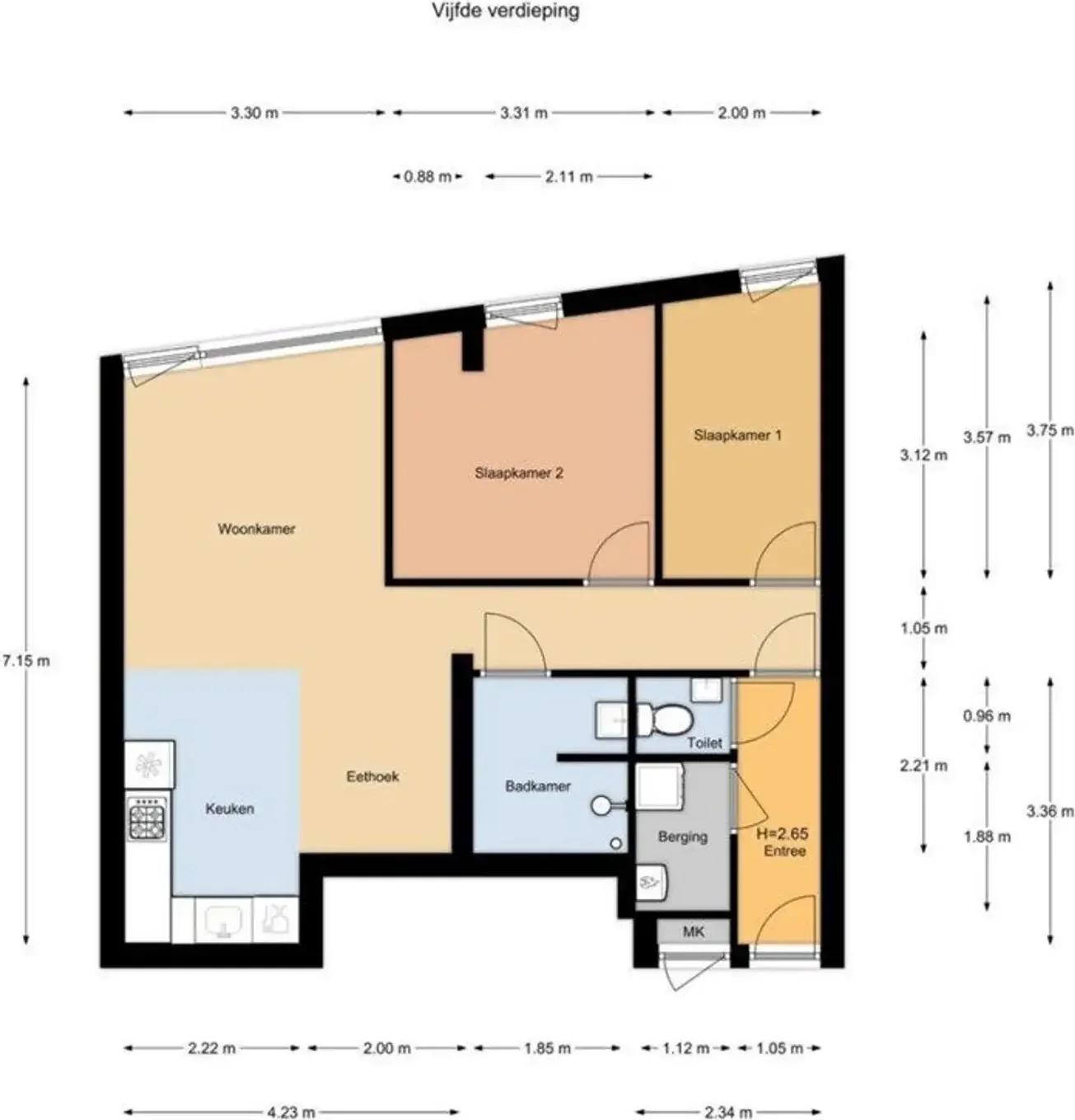 Foto van de Appartement gelegen aan de Westerdoksdijk in Amsterdam