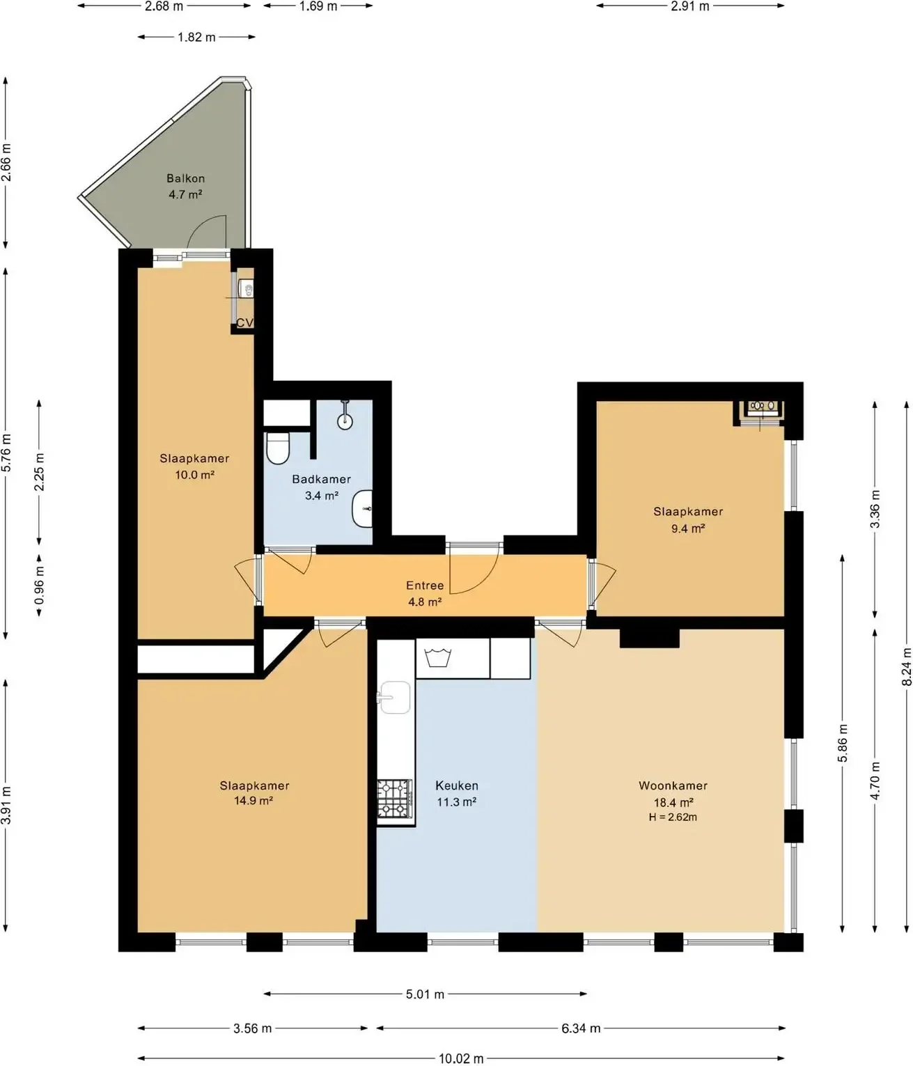 Foto van de Appartement gelegen aan de Davisstraat in Amsterdam