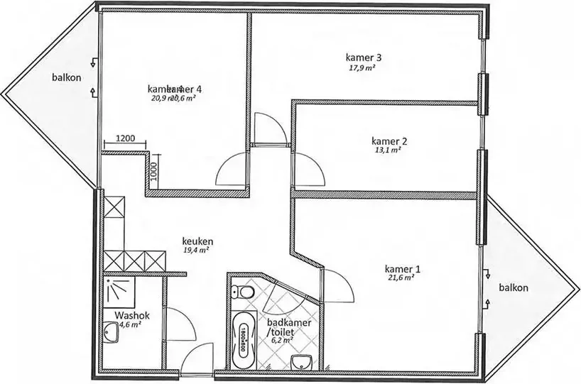 Foto van de Appartement gelegen aan de Groenhoven in Amsterdam