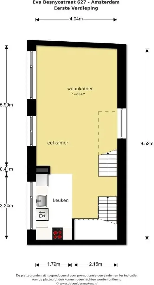 Foto van de Appartement gelegen aan de Eva Besnyöstraat in Amsterdam
