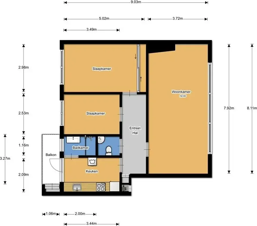 Foto van de Appartement gelegen aan de Diependaalselaan in Hilversum