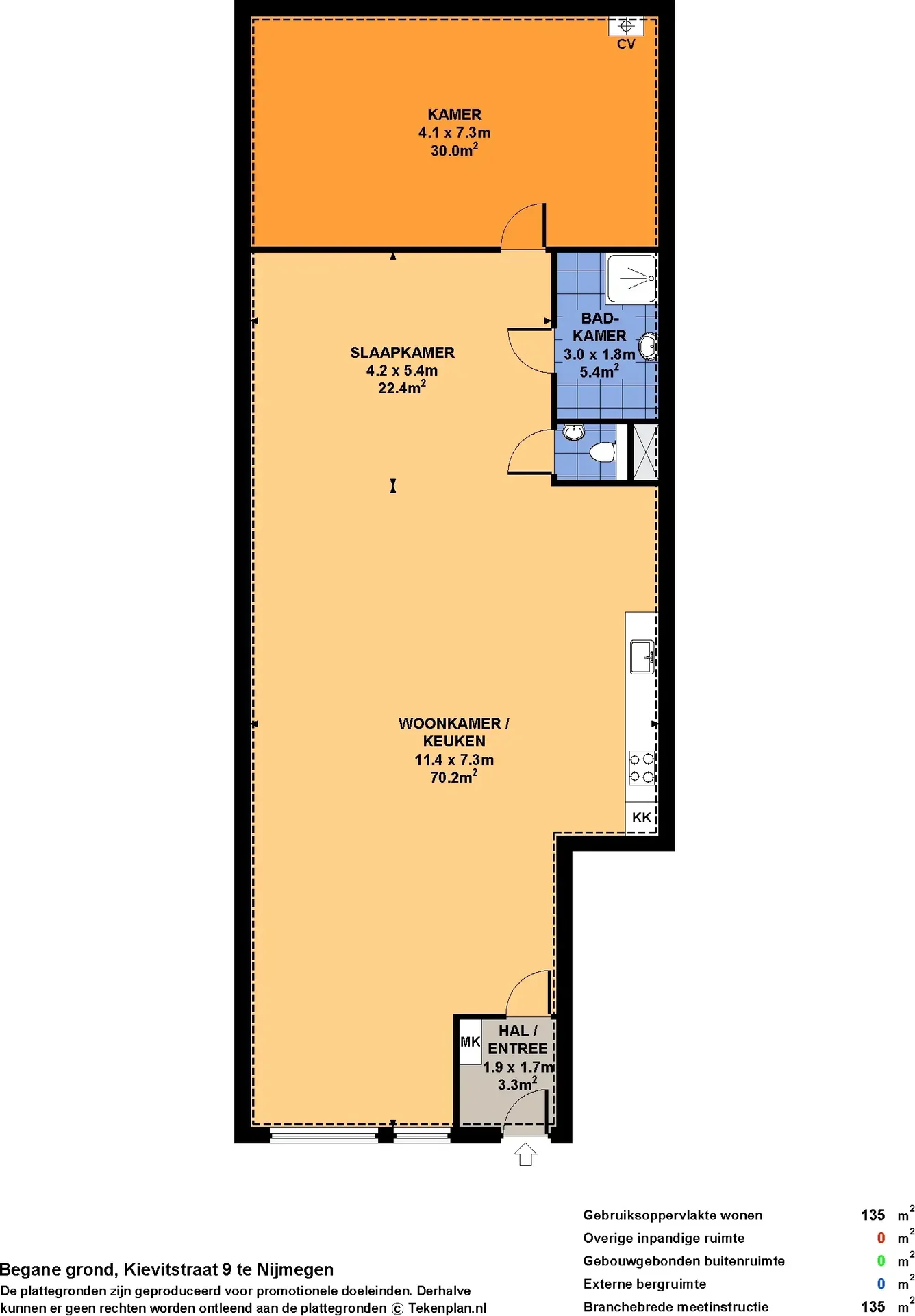 Foto van de Appartement gelegen aan de Kievitstraat in Nijmegen