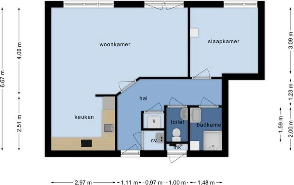 Foto van de Appartement gelegen aan de Stadhoudersplein in Alphen aan den Rijn