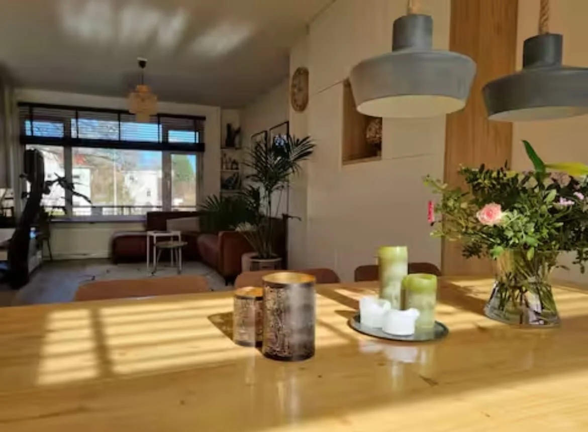 geblurde versie van de foto als achtergrond
