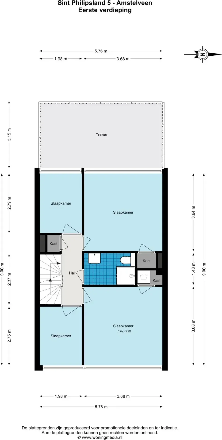 Foto van de Appartement gelegen aan de Sint Philipsland in Amstelveen