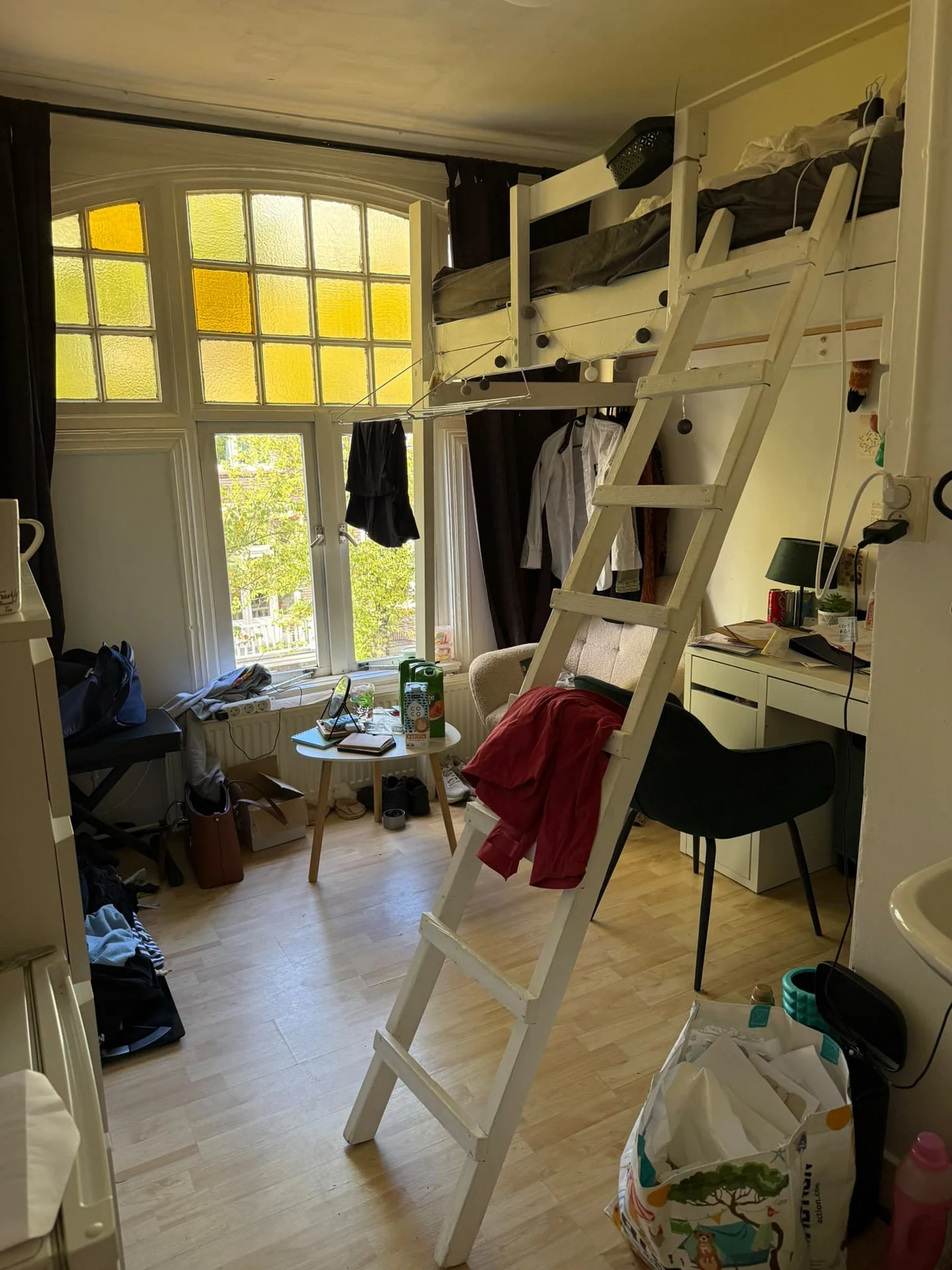 geblurde versie van de foto als achtergrond
