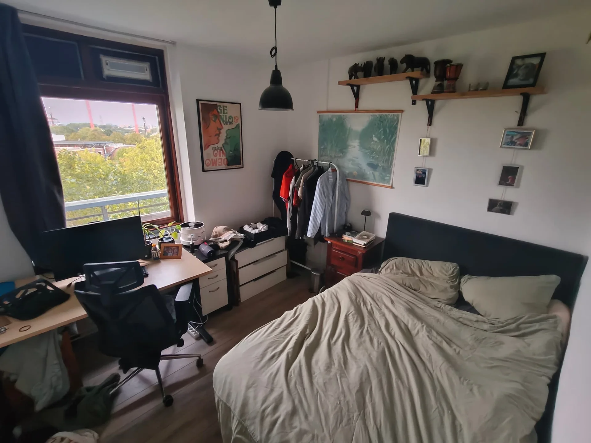 geblurde versie van de foto als achtergrond