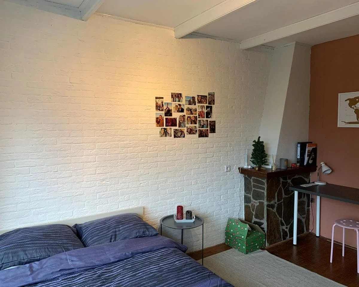 geblurde versie van de foto als achtergrond