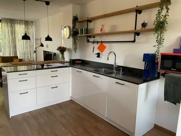 geblurde versie van de foto als achtergrond