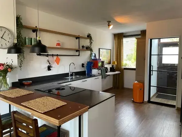 geblurde versie van de foto als achtergrond