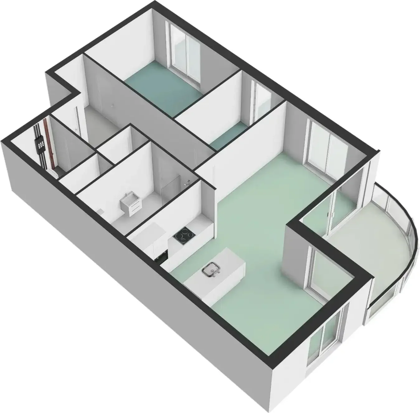 Foto van de Appartement gelegen aan de Berninistraat in Rotterdam
